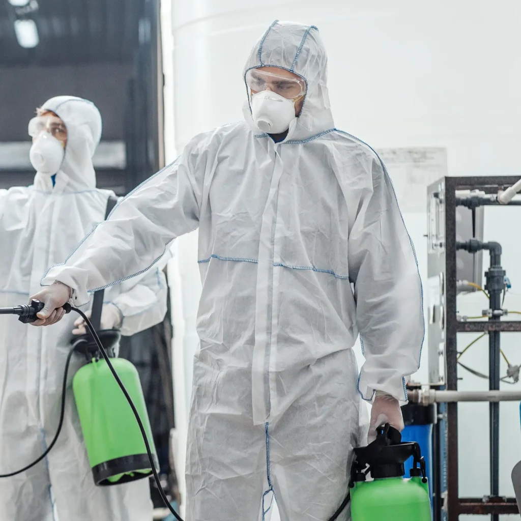 Sanitation at factory